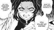 Shinobu confronts Doma as seen in the manga (Image credit: Shueisha)